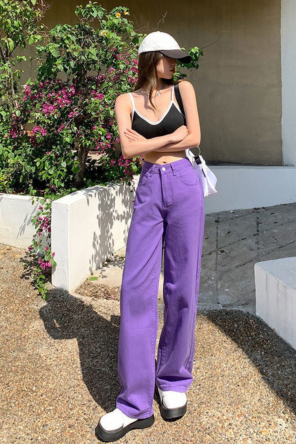 Lavender Belbottom Denim Wide Leg Jeans Catalog

